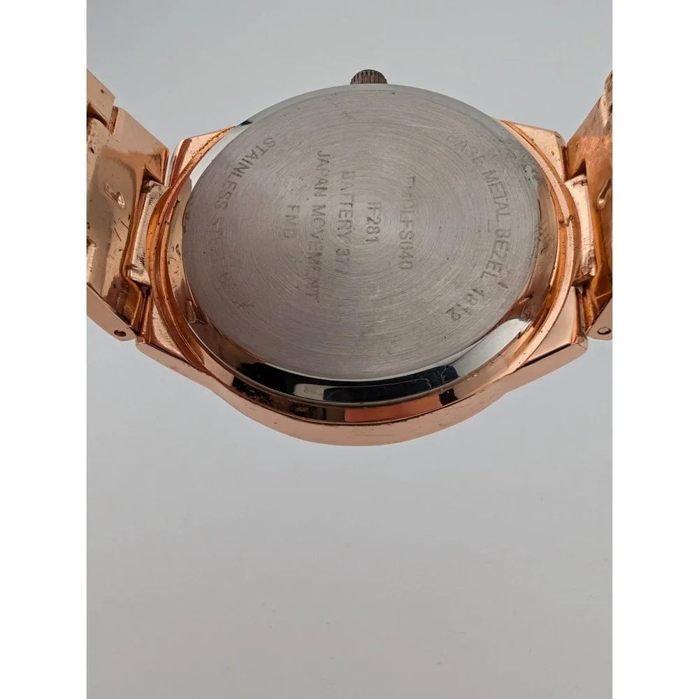 Women's Quartz Watch 38mm Rose Gold Case Rhinestones 7